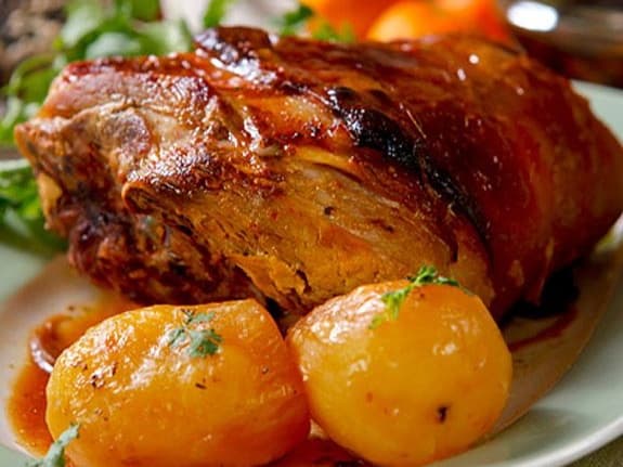 Plato navideño: Pernil de cerdo sencillo al horno