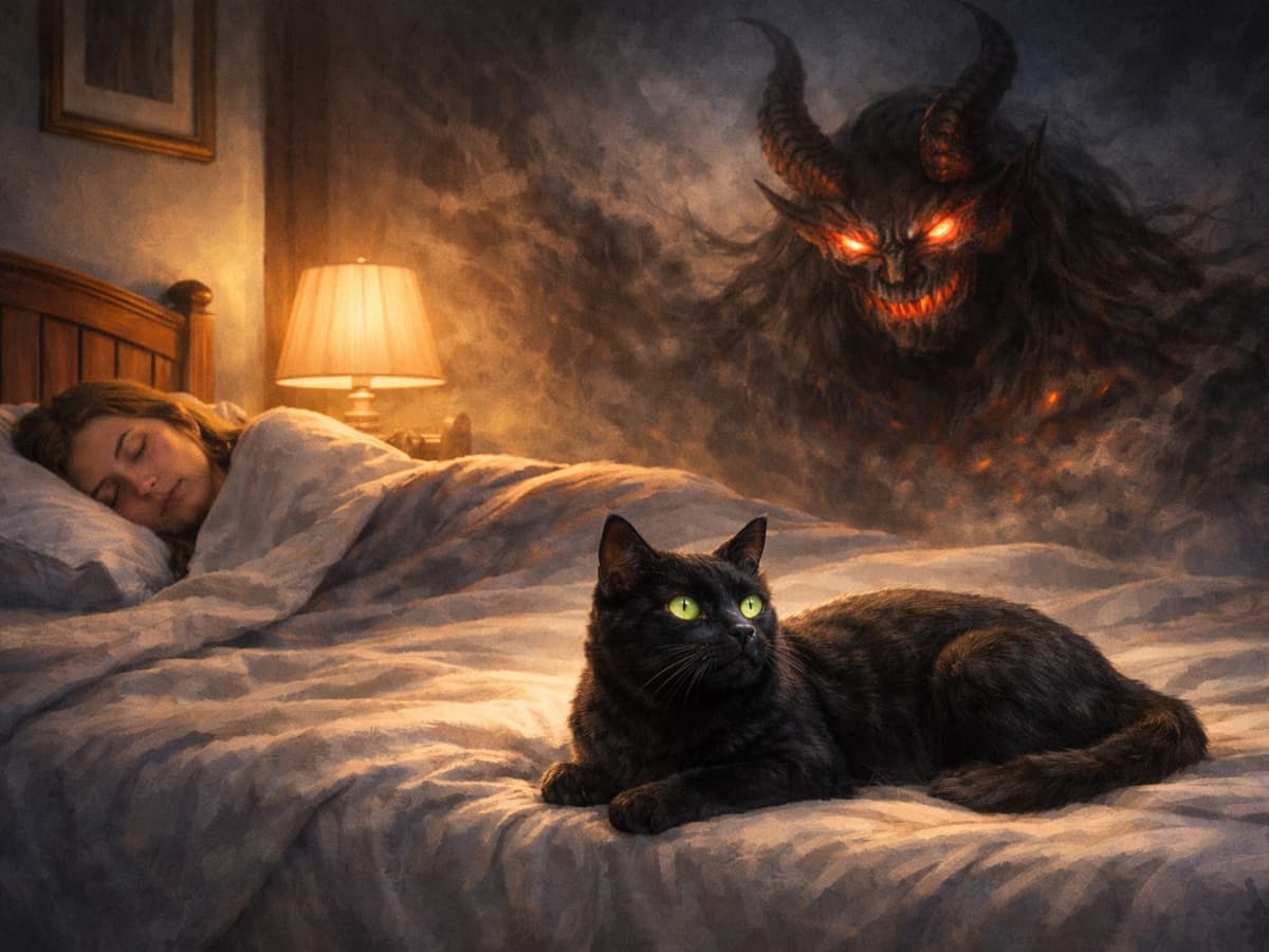 Los gatos sienten la presencia del maligno. ¡Son vigilantes silenciosos!