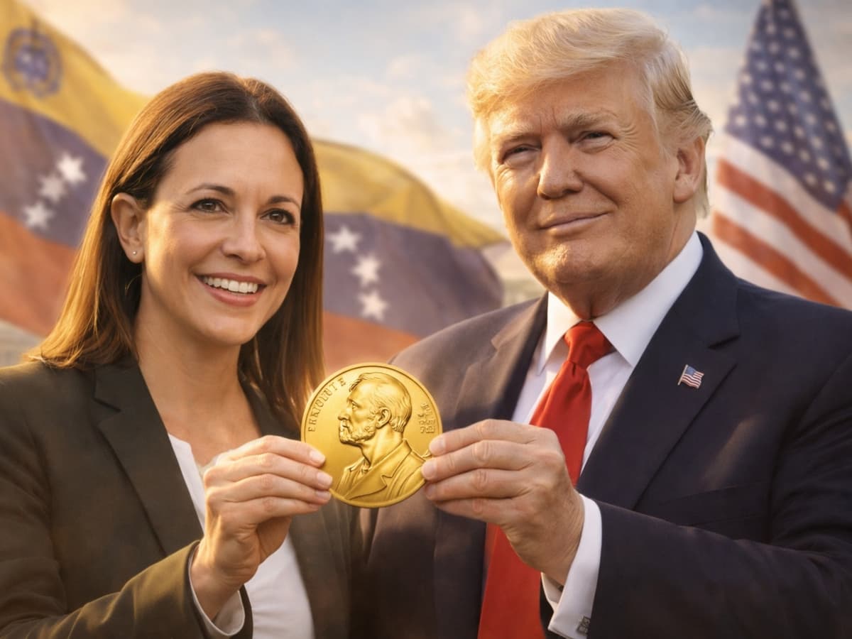 María Corina Machado plantea compartir el Nobel con Donald Trump